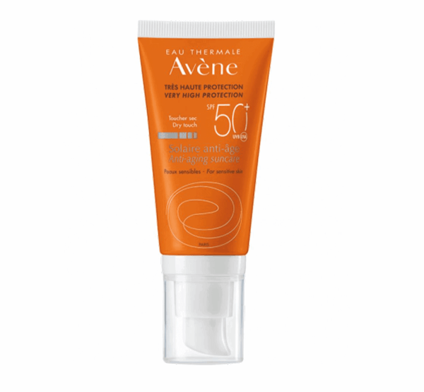 Avene, Sun, SPF50+, pret novecošanos, 50 ml, jutīgai ādai, sausai pieskāriena tekstūra