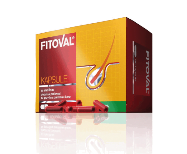 Fitoval, 60 Kapseln, für übermäßigen Haarausfall, Heilhefe und Vitamine und Mineralstoffe