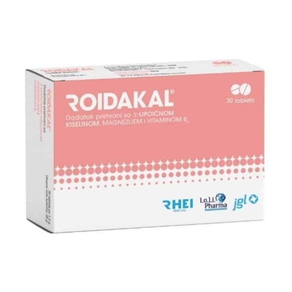 Roidakal, 30 Tabletten, Održavanje Trudnoće, α-Lipoična Kiselina, Magnezij i Vitamin B