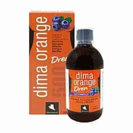 Dima Orange Dren, mėlynių skonio, 500 ml, slopinantis apetitą ir riebalų kaupimąsi