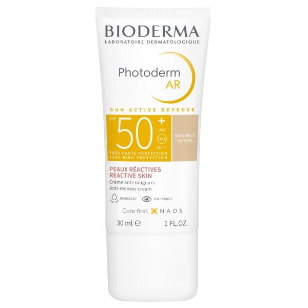 Bioderma, Photoderm AR, SPF50+, crema colorata, alta protezione, pelle soggetta ad arrossamenti e capillari visibili, 30 ml