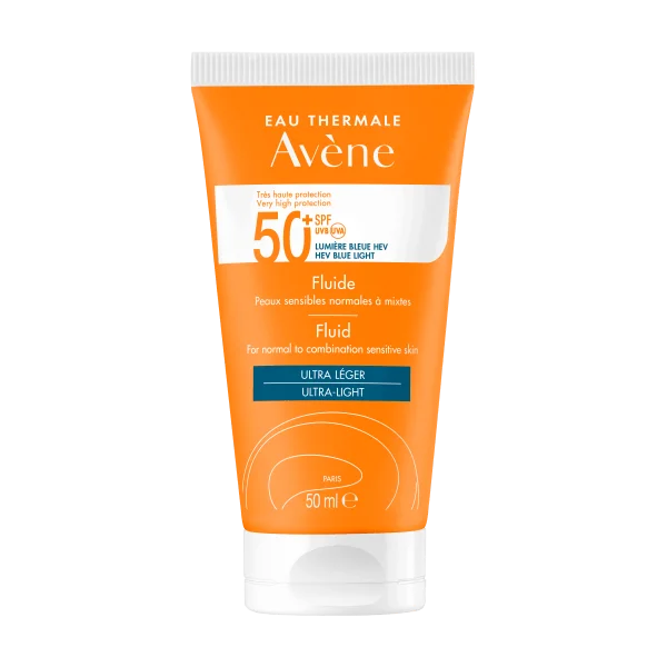 Avene, Sonne, SPF50+, sehr hoher Schutz, Fluid, 50 ml, für normale und gemischt empfindliche Haut