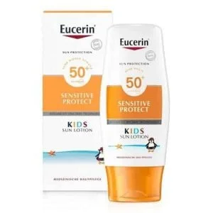 Eucerin, saule, Sensitive Protect Kids, saules aizsardzības losjons bērnu ādai, SPF 50+, 150 ml
