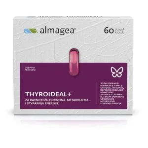 Almagea, Thyroideal+, 60 Κάψουλες, Ισορροπία Ορμονών, Μεταβολισμός και Παραγωγή Ενέργειας, Λειτουργία Θυρεοειδούς