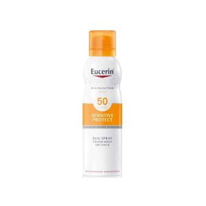 Eucerin, saulės, SPF30, jautri apsauga, skaidrus apsauginis purškalas, neriebi tekstūra, 200 ml
