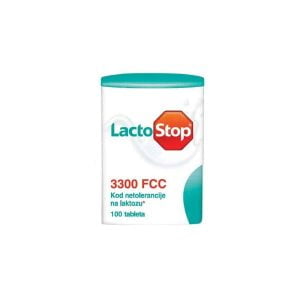 Lactostop, 3300 FCC, 100 tabletes, sākotnējā deva