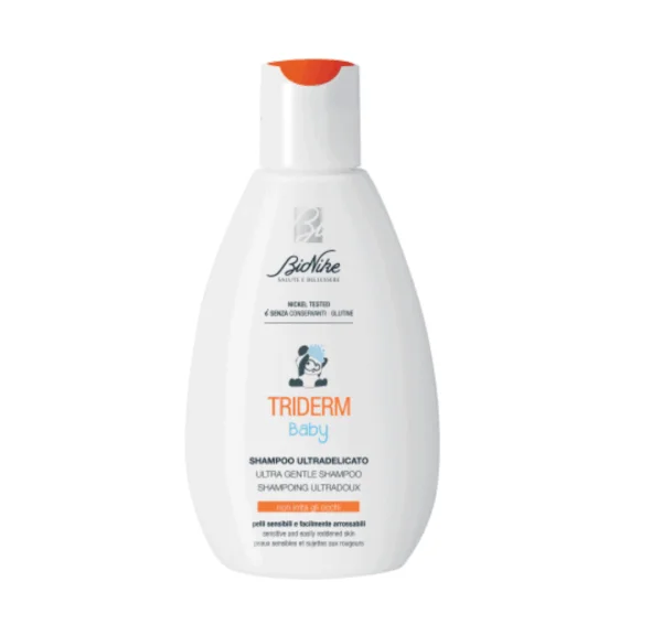 BioNike, Triderm Baby Ultra Gentle Shampoo, Shampoo lenitivo per cuoio capelluto sensibile, 200 ml