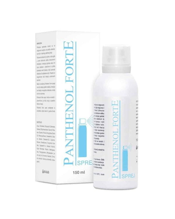 Panthenol Forte Sprej, Za Regeneraciju Nadražene, Suhe i Osjetljive Kože, 150ml