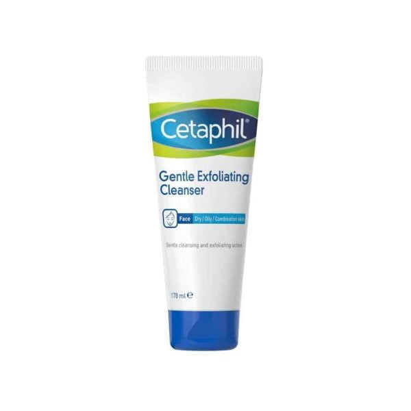 Cetaphil, gyengéd hámlasztó tisztító, gyengéd tisztító és hámlasztó érzékeny bőrre, 178 ml