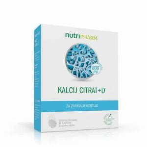 Nutripharm®, Kalcij Citrāt un D vitamīns 30 Šumećih Tableta, Zdrave Kosti un Zubi