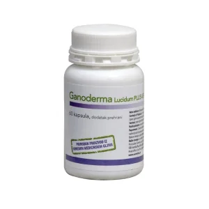 Eurovita, Ganoderma Lucidum Plus, 60 kapsulas, 450 mg, imūnsistēma, holesterīns, aizkuņģa dziedzeris
