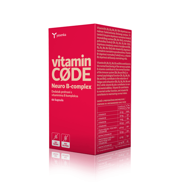 Yasenka, Neuro B-Complex, 60 kapsulas, B grupas vitamīni