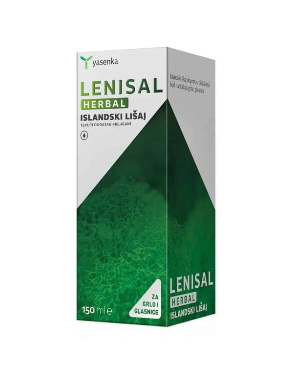 Yasenka, Lenisal Herbal Islandski Lišaj, 150ml, Nadraženo Grlo i Glasnice