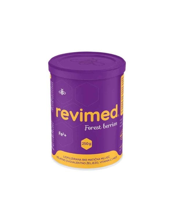 Revimed® Fe, 250g, mesilaspiim, C-vitamiin ja raud