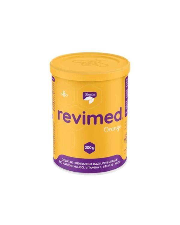 Revimed® Stevia Orange, 200, 500 ili 1000g, Matična Mliječ, Med i Vitamin C