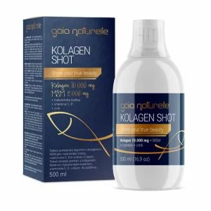 Gaia Naturelle, Collagen Shot, 10000 mg, 500 ml, Силно концентриран рибен колаген за кожа, коса, нокти