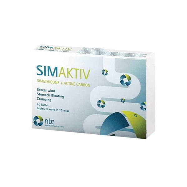 Simaktiv, 20 Tablets, Reduces Bloating, Prevents Pain, Cramps and Burping