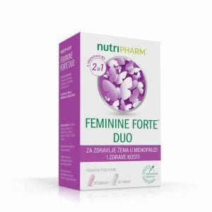 Nutripharm®, Feminine Duo, 30 kapsulas + 30 tabletes, Menopauzes un kaulu veselībai
