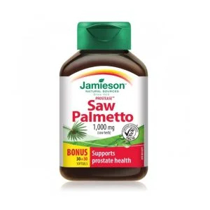 Jamieson, Sabal Palm 1000mg, 60 kapsler, Forebyggelse af prostataproblemer