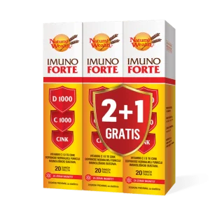 2+1 gratis - Natural Wealth, Imuno Forte D 1000 C 1000 Zink, 20 brustabletter