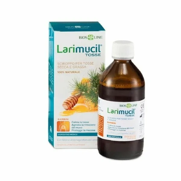 Bios Line Larimucil Bambini sīrups bērniem, 175 ml, sausam un mitram klepus