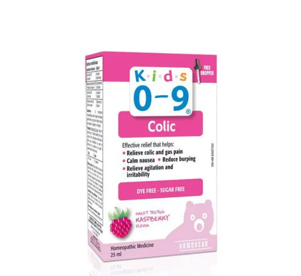 Homeolab, Kids Relief Colic, 25ml, Drops Against Cramps in Babys, Hindbærsmag