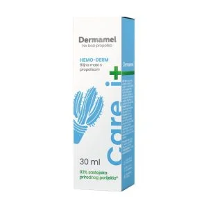 Apimel, Dermamel Hemo-Derm, pommade à base de plantes à la propolis, 30 ml, pour les hémorroïdes