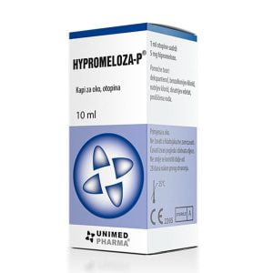 Unimed Pharma, hipromeliozė-P, 10 ml, nuo sausų akių sindromo, su dekpantenoliu
