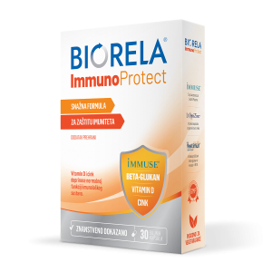 Biorela, Immuno Protect, 30 Kapsula, Beta Glukan i Dobre Bakterije, Za Zaštitu Imuniteta