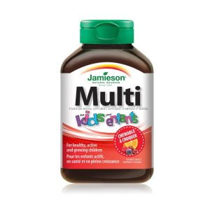 Jamieson, Multi Kids Multivitamīni bērniem, 60 košļājamās tabletes — no 4 gadiem un vecākiem