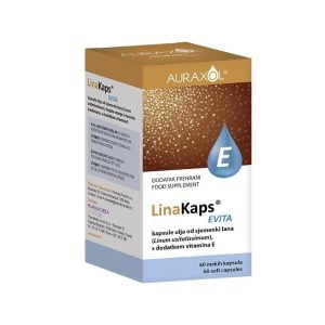 Auraxol, LinaKaps Evita, 60 kapsulas, linu eļļa un E vitamīns