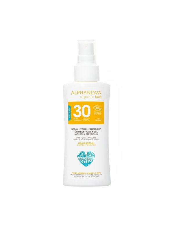 Alphanova, Sun Hypo Spray, SPF 30+, 90g, Paaugstinātas jutības ādai