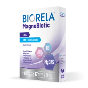 Biorela, MagneBiotic, 30 Cápsulas, Fórmula Antiestresse, Bactérias Boas - 12 anos ou mais