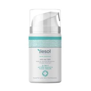 Ilesol, Skin Greens, 2в1 крем за след бръснене и крем за лице, 495 mg CBD 50 ml