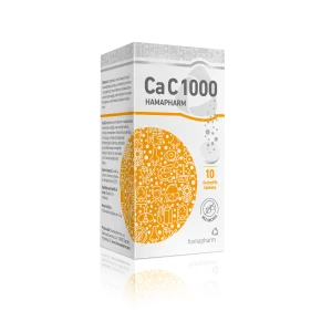 Hamapharm, CaC 1000, 10 vagy 20 pezsgőtabletta, C-vitamin és kalcium