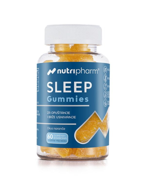 Nutripharm®, Sleep Gummies, 60 gumenih bombona, Okus Naranče