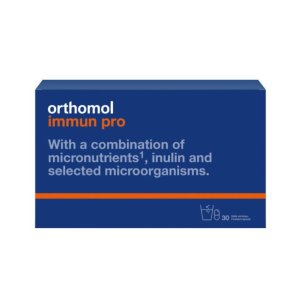 Orthomol® Immun Pro, 15 arba 30 granulių, skirtas žarnyno florai subalansuoti ir imunitetui stiprinti