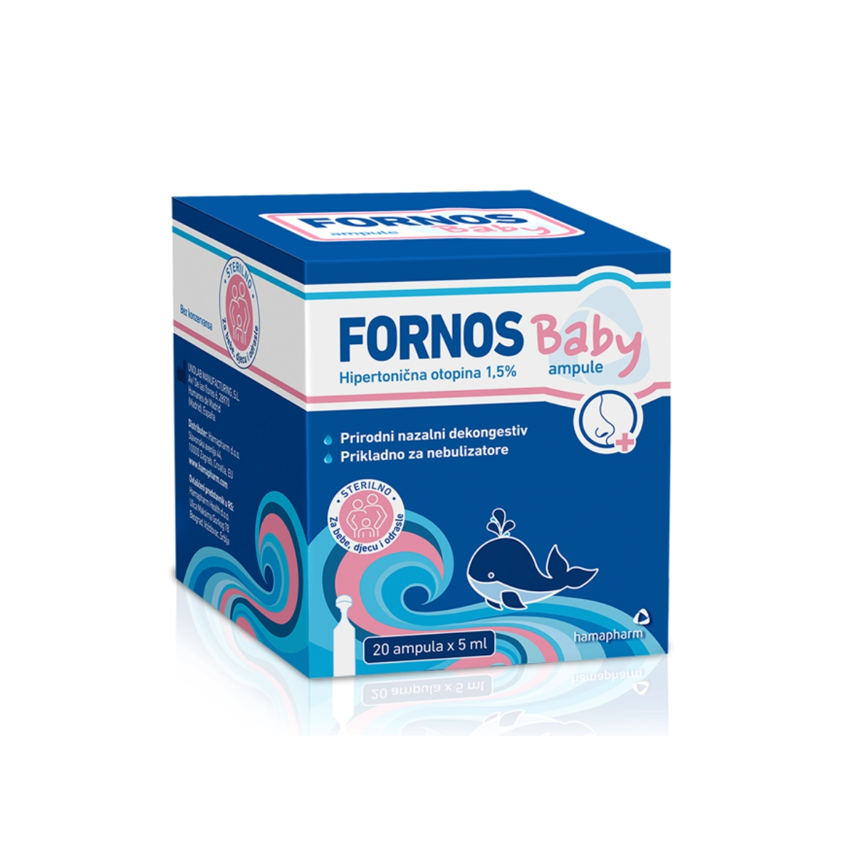 Hamapharm, ForNos, Baby, 20 Ampullen, Erkältung, Sinusitis, Rhinitis, Bronchitis, COPD