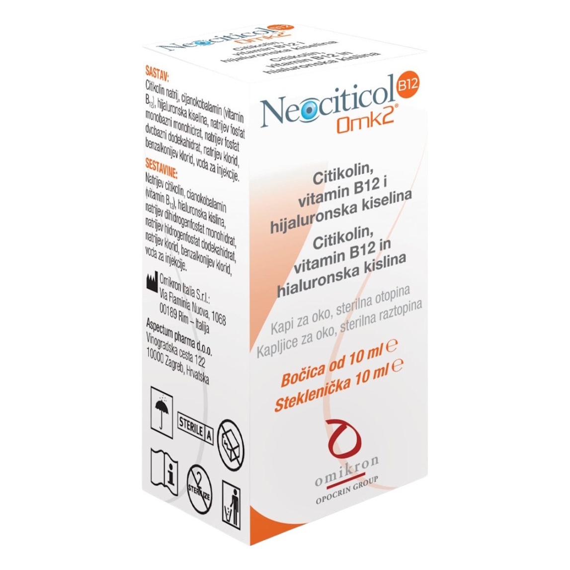 Omikron Neociticol B12 OMK2 kapi za oči 10ml