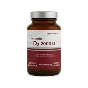 Sensapharm, Vitamin D3, 60 Kapsula, Vitamin D I Ulje Lana